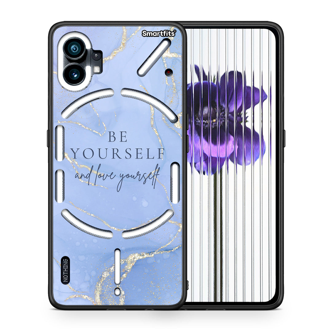 Θήκη Nothing Phone 1 Be Yourself από τη Smartfits με σχέδιο στο πίσω μέρος και μαύρο περίβλημα | Nothing Phone 1 Be Yourself case with colorful back and black bezels