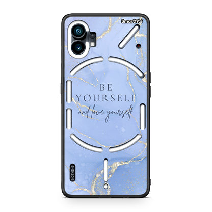 Nothing Phone 1 Be Yourself θήκη από τη Smartfits με σχέδιο στο πίσω μέρος και μαύρο περίβλημα | Smartphone case with colorful back and black bezels by Smartfits