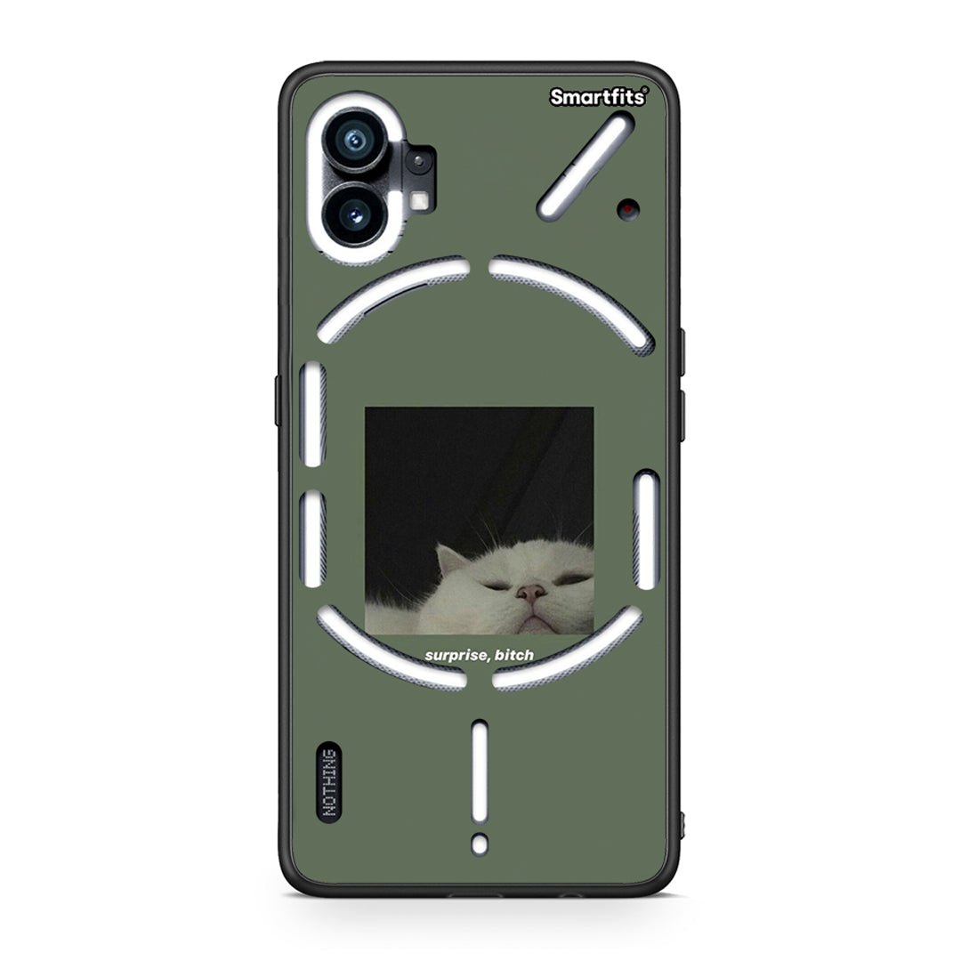 Nothing Phone 1 Bitch Surprise θήκη από τη Smartfits με σχέδιο στο πίσω μέρος και μαύρο περίβλημα | Smartphone case with colorful back and black bezels by Smartfits