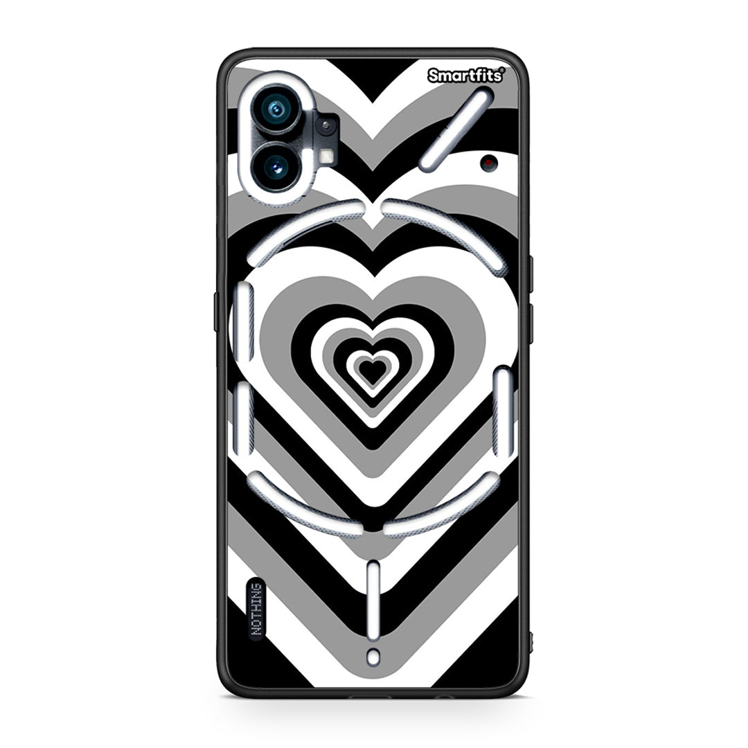 Nothing Phone 1 Black Hearts θήκη από τη Smartfits με σχέδιο στο πίσω μέρος και μαύρο περίβλημα | Smartphone case with colorful back and black bezels by Smartfits