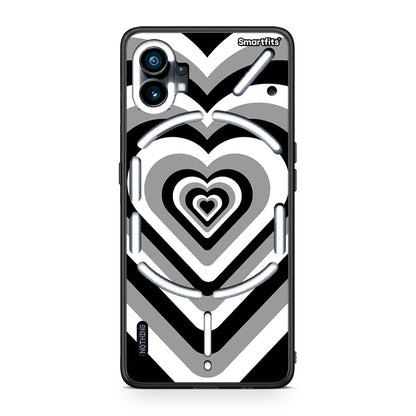 Nothing Phone 1 Black Hearts θήκη από τη Smartfits με σχέδιο στο πίσω μέρος και μαύρο περίβλημα | Smartphone case with colorful back and black bezels by Smartfits