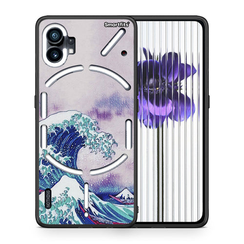 Θήκη Nothing Phone 1 Blue Waves από τη Smartfits με σχέδιο στο πίσω μέρος και μαύρο περίβλημα | Nothing Phone 1 Blue Waves case with colorful back and black bezels