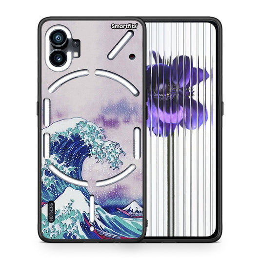 Θήκη Nothing Phone 1 Blue Waves από τη Smartfits με σχέδιο στο πίσω μέρος και μαύρο περίβλημα | Nothing Phone 1 Blue Waves case with colorful back and black bezels