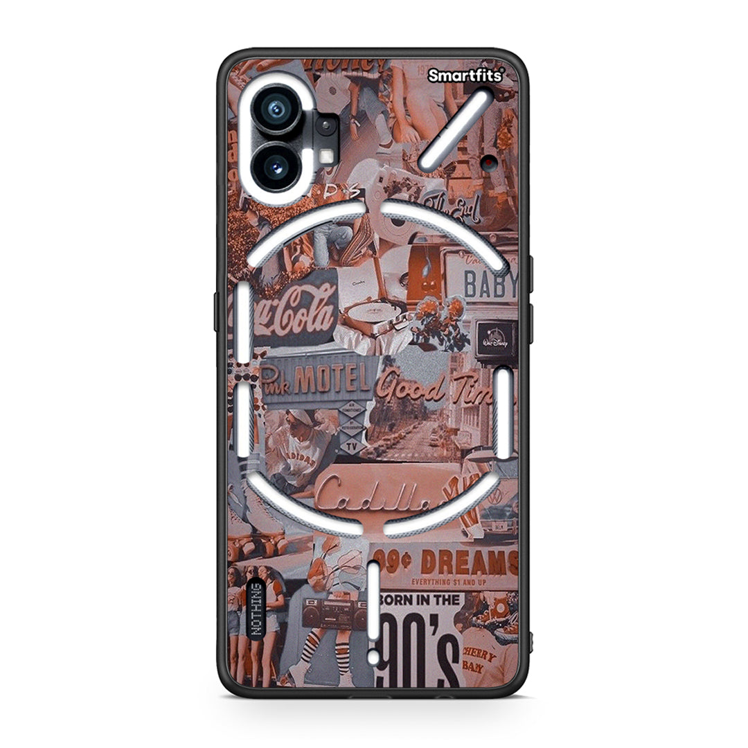 Nothing Phone 1 Born In 90s θήκη από τη Smartfits με σχέδιο στο πίσω μέρος και μαύρο περίβλημα | Smartphone case with colorful back and black bezels by Smartfits