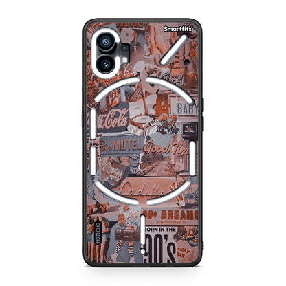 Nothing Phone 1 Born In 90s θήκη από τη Smartfits με σχέδιο στο πίσω μέρος και μαύρο περίβλημα | Smartphone case with colorful back and black bezels by Smartfits