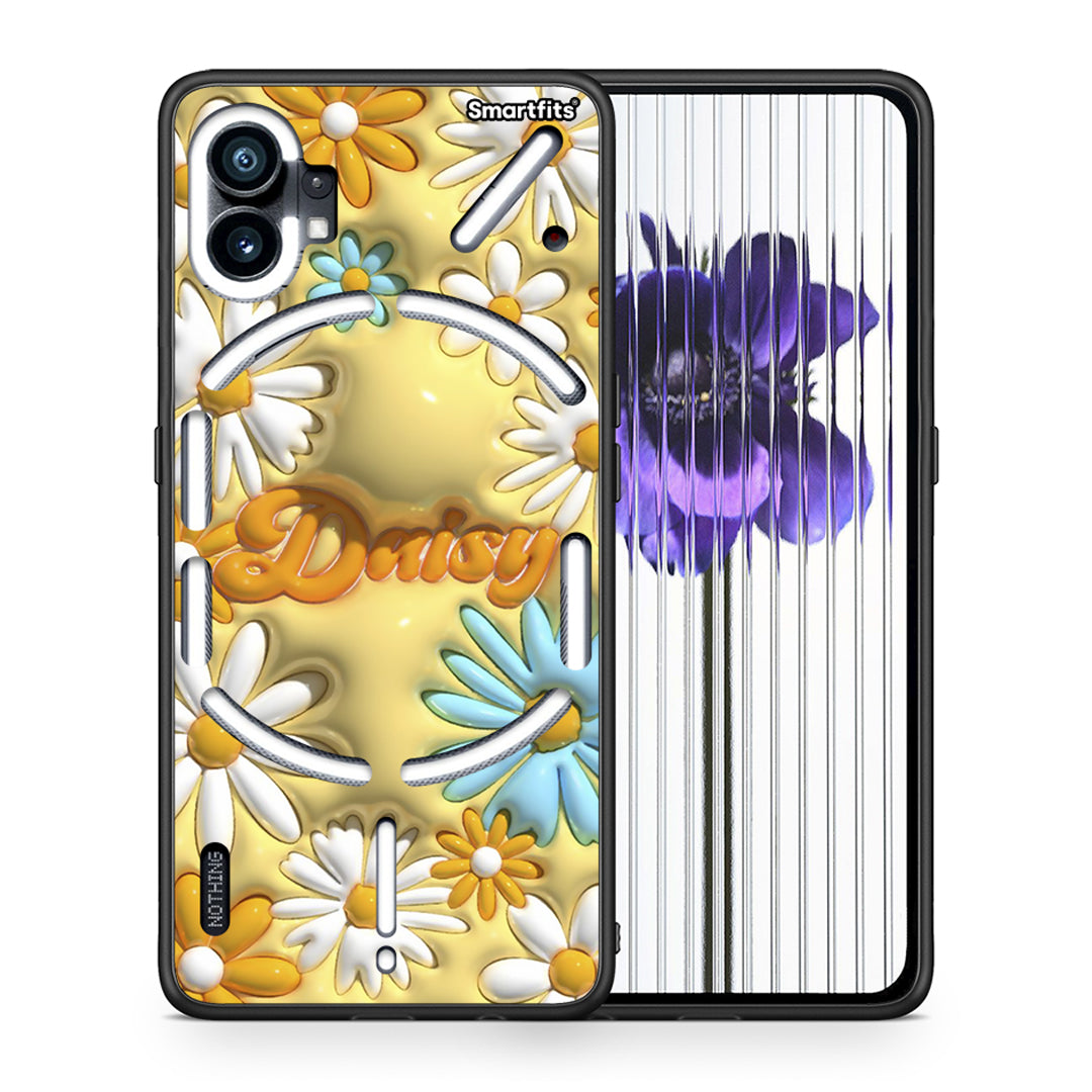 Θήκη Nothing Phone 1 Bubble Daisies από τη Smartfits με σχέδιο στο πίσω μέρος και μαύρο περίβλημα | Nothing Phone 1 Bubble Daisies case with colorful back and black bezels