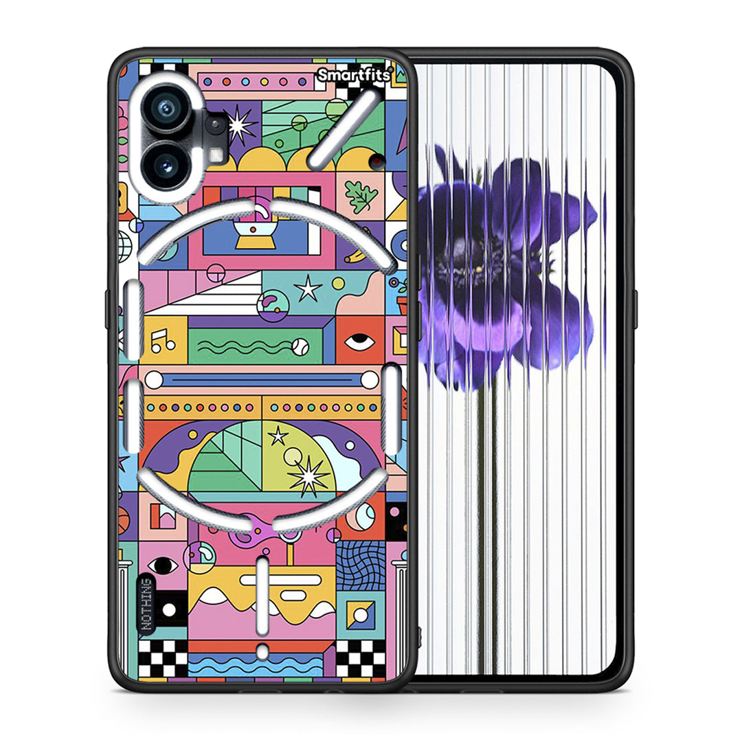 Θήκη Nothing Phone 1 Bubbles Soap από τη Smartfits με σχέδιο στο πίσω μέρος και μαύρο περίβλημα | Nothing Phone 1 Bubbles Soap case with colorful back and black bezels