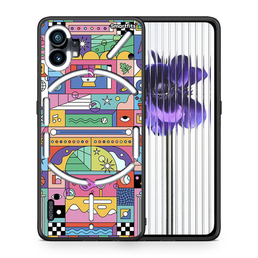 Θήκη Nothing Phone 1 Bubbles Soap από τη Smartfits με σχέδιο στο πίσω μέρος και μαύρο περίβλημα | Nothing Phone 1 Bubbles Soap case with colorful back and black bezels