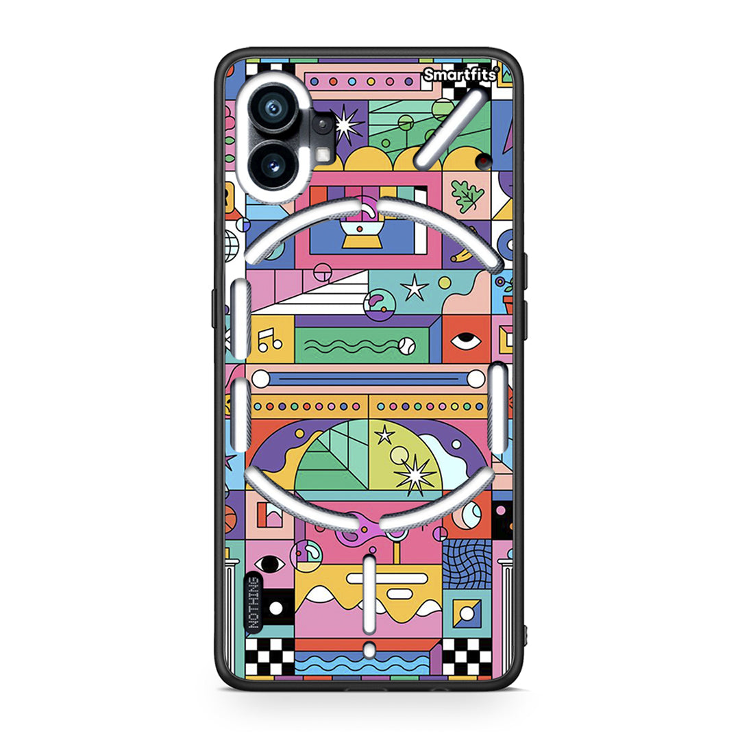 Nothing Phone 1 Bubbles Soap θήκη από τη Smartfits με σχέδιο στο πίσω μέρος και μαύρο περίβλημα | Smartphone case with colorful back and black bezels by Smartfits