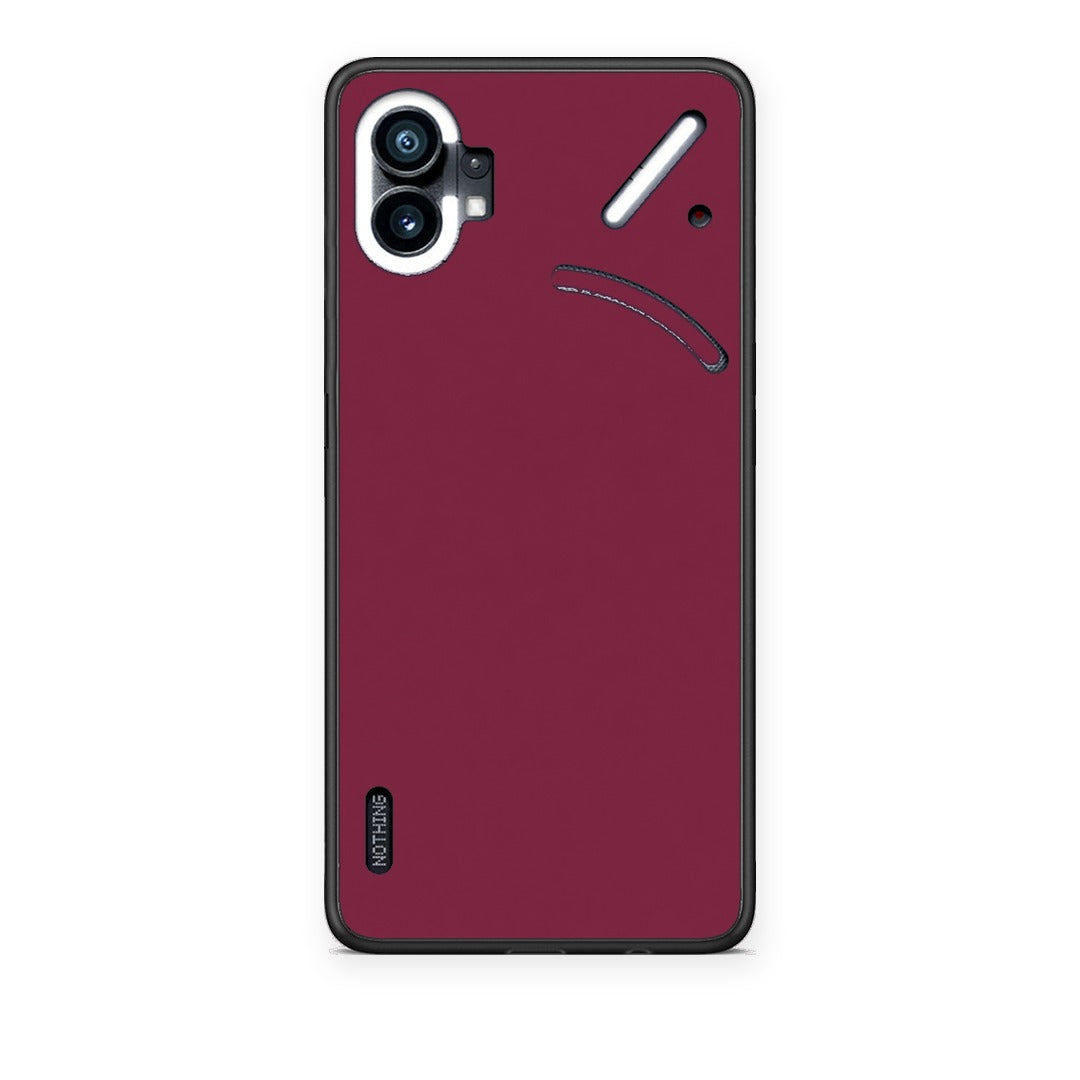 Θήκη Nothing Phone 1 Burgundy από τη Smartfits με σχέδιο στο πίσω μέρος και μαύρο περίβλημα | Nothing Phone 1 Burgundy case with colorful back and black bezels