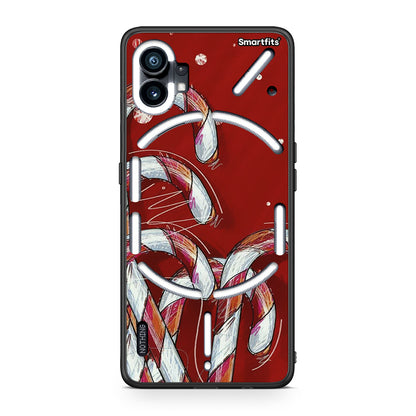 Nothing Phone 1 Candy Cane θήκη από τη Smartfits με σχέδιο στο πίσω μέρος και μαύρο περίβλημα | Smartphone case with colorful back and black bezels by Smartfits