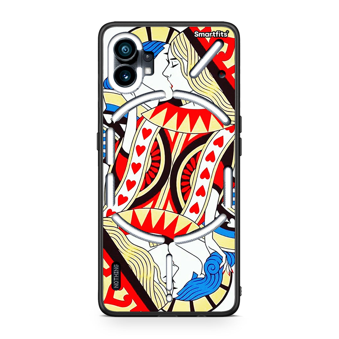 Nothing Phone 1 Card Love θήκη από τη Smartfits με σχέδιο στο πίσω μέρος και μαύρο περίβλημα | Smartphone case with colorful back and black bezels by Smartfits