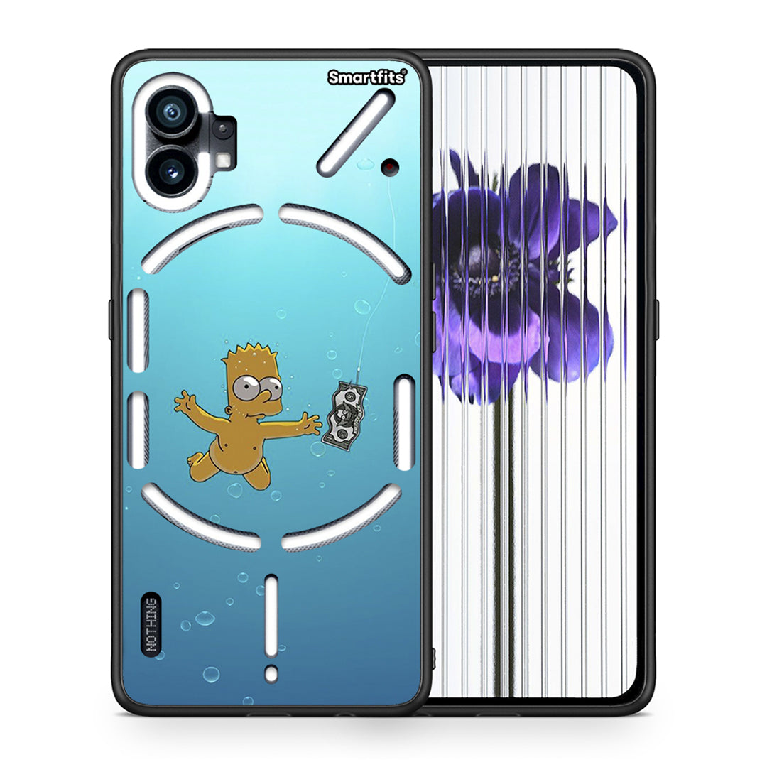 Θήκη Nothing Phone 1 Chasing Money από τη Smartfits με σχέδιο στο πίσω μέρος και μαύρο περίβλημα | Nothing Phone 1 Chasing Money case with colorful back and black bezels