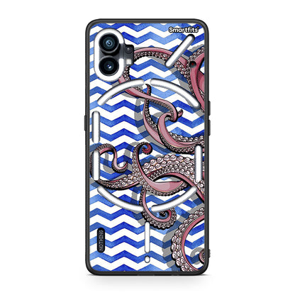 Nothing Phone 1 Chevron Devilfish θήκη από τη Smartfits με σχέδιο στο πίσω μέρος και μαύρο περίβλημα | Smartphone case with colorful back and black bezels by Smartfits