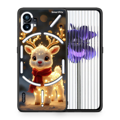 Θήκη Nothing Phone 1 Christmas Cutie από τη Smartfits με σχέδιο στο πίσω μέρος και μαύρο περίβλημα | Nothing Phone 1 Christmas Cutie case with colorful back and black bezels