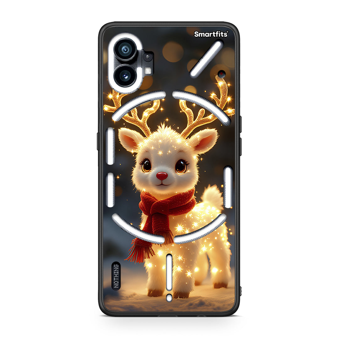 Nothing Phone 1 Christmas Cutie θήκη από τη Smartfits με σχέδιο στο πίσω μέρος και μαύρο περίβλημα | Smartphone case with colorful back and black bezels by Smartfits
