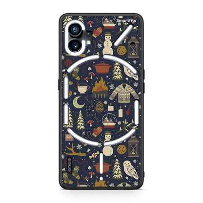 Nothing Phone 1 Christmas Elements θήκη από τη Smartfits με σχέδιο στο πίσω μέρος και μαύρο περίβλημα | Smartphone case with colorful back and black bezels by Smartfits