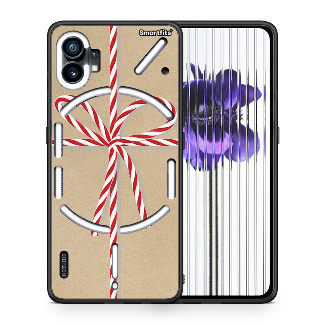 Θήκη Nothing Phone 1 Christmas Gift από τη Smartfits με σχέδιο στο πίσω μέρος και μαύρο περίβλημα | Nothing Phone 1 Christmas Gift case with colorful back and black bezels