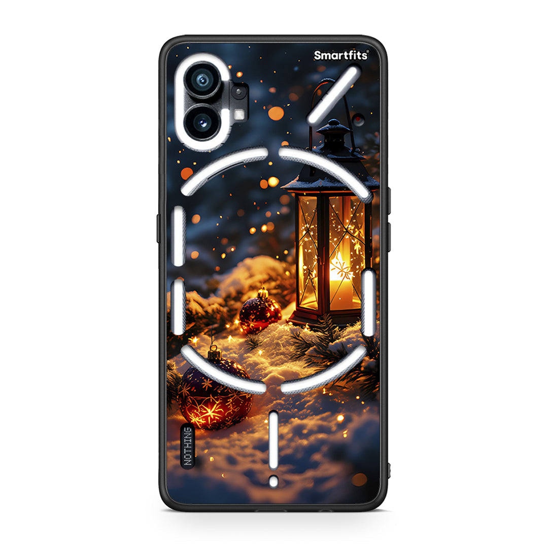 Nothing Phone 1 Christmas Ornaments θήκη από τη Smartfits με σχέδιο στο πίσω μέρος και μαύρο περίβλημα | Smartphone case with colorful back and black bezels by Smartfits