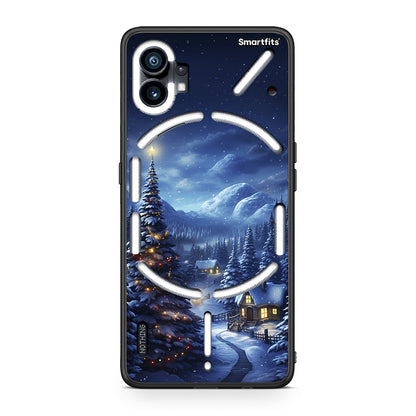 Nothing Phone 1 Christmas Scenery θήκη από τη Smartfits με σχέδιο στο πίσω μέρος και μαύρο περίβλημα | Smartphone case with colorful back and black bezels by Smartfits
