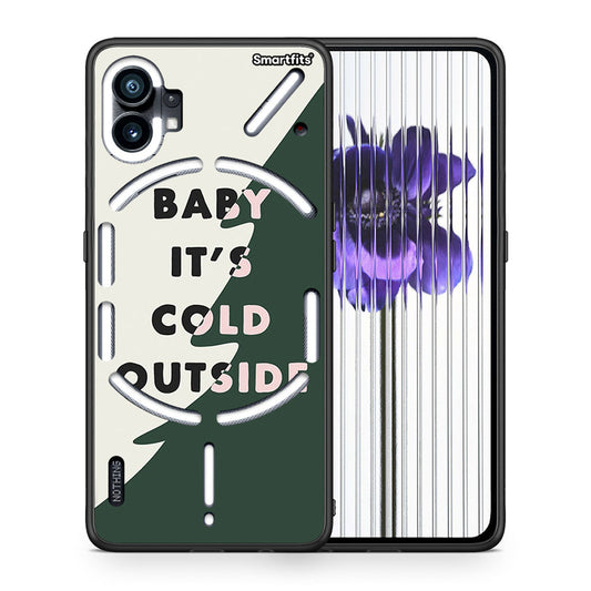 Θήκη Nothing Phone 1 Cold Outside από τη Smartfits με σχέδιο στο πίσω μέρος και μαύρο περίβλημα | Nothing Phone 1 Cold Outside case with colorful back and black bezels