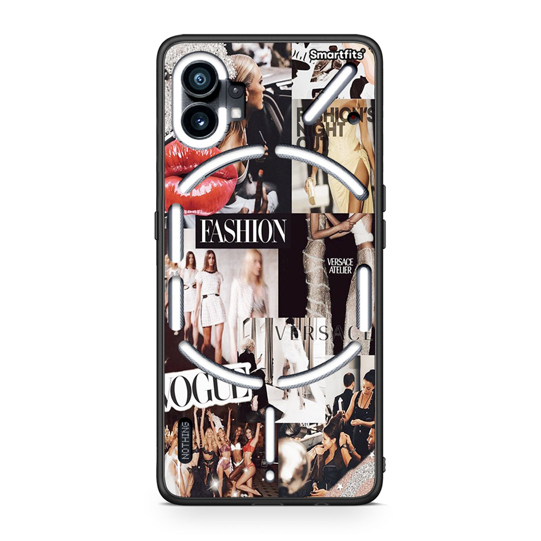 Nothing Phone 1 Collage Fashion Θήκη Αγίου Βαλεντίνου από τη Smartfits με σχέδιο στο πίσω μέρος και μαύρο περίβλημα | Smartphone case with colorful back and black bezels by Smartfits