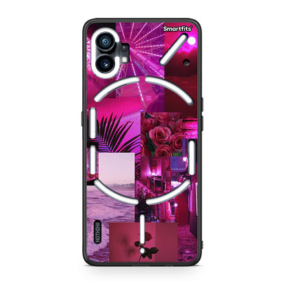 Nothing Phone 1 Collage Red Roses Θήκη Αγίου Βαλεντίνου από τη Smartfits με σχέδιο στο πίσω μέρος και μαύρο περίβλημα | Smartphone case with colorful back and black bezels by Smartfits