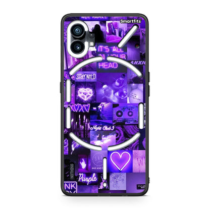 Nothing Phone 1 Collage Stay Wild Θήκη Αγίου Βαλεντίνου από τη Smartfits με σχέδιο στο πίσω μέρος και μαύρο περίβλημα | Smartphone case with colorful back and black bezels by Smartfits