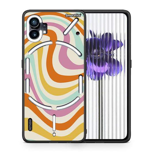 Θήκη Nothing Phone 1 Colourful Waves από τη Smartfits με σχέδιο στο πίσω μέρος και μαύρο περίβλημα | Nothing Phone 1 Colourful Waves case with colorful back and black bezels