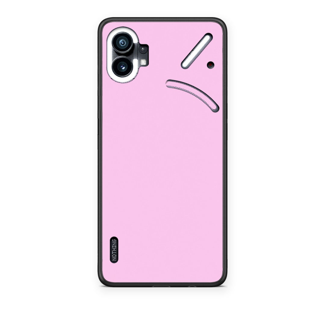 Θήκη Nothing Phone 1 Cotton Candy Pink από τη Smartfits με σχέδιο στο πίσω μέρος και μαύρο περίβλημα | Nothing Phone 1 Cotton Candy Pink case with colorful back and black bezels