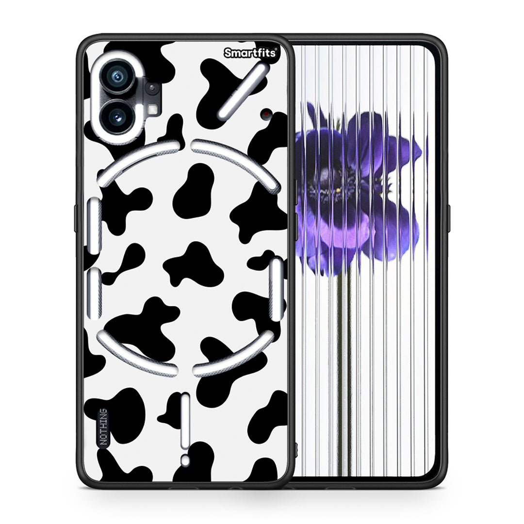 Θήκη Nothing Phone 1 Cow Print από τη Smartfits με σχέδιο στο πίσω μέρος και μαύρο περίβλημα | Nothing Phone 1 Cow Print case with colorful back and black bezels