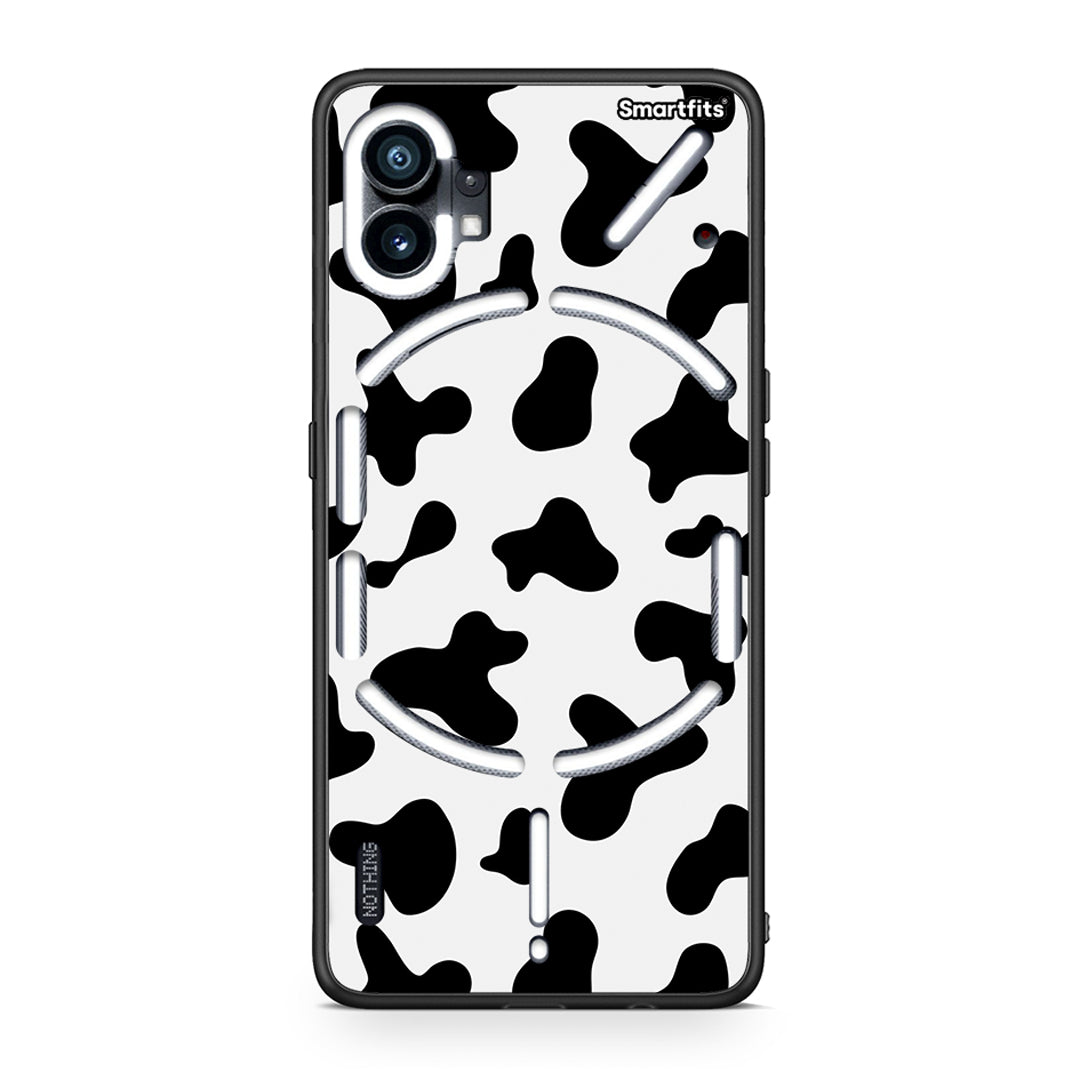 Nothing Phone 1 Cow Print θήκη από τη Smartfits με σχέδιο στο πίσω μέρος και μαύρο περίβλημα | Smartphone case with colorful back and black bezels by Smartfits