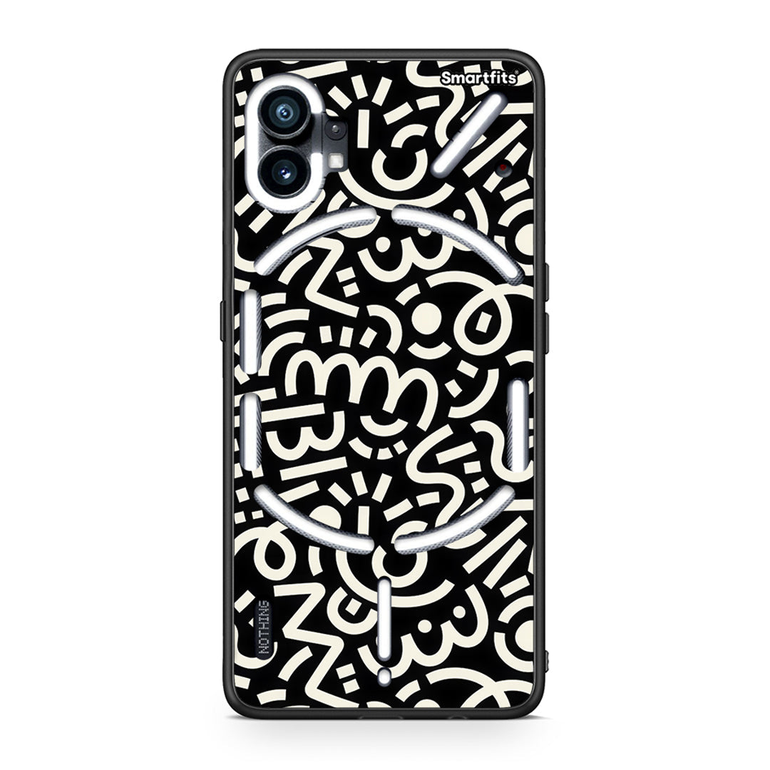 Nothing Phone 1 Doodle Art Θήκη από τη Smartfits με σχέδιο στο πίσω μέρος και μαύρο περίβλημα | Smartphone case with colorful back and black bezels by Smartfits