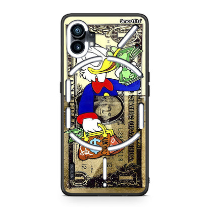 Nothing Phone 1 Duck Money Θήκη από τη Smartfits με σχέδιο στο πίσω μέρος και μαύρο περίβλημα | Smartphone case with colorful back and black bezels by Smartfits