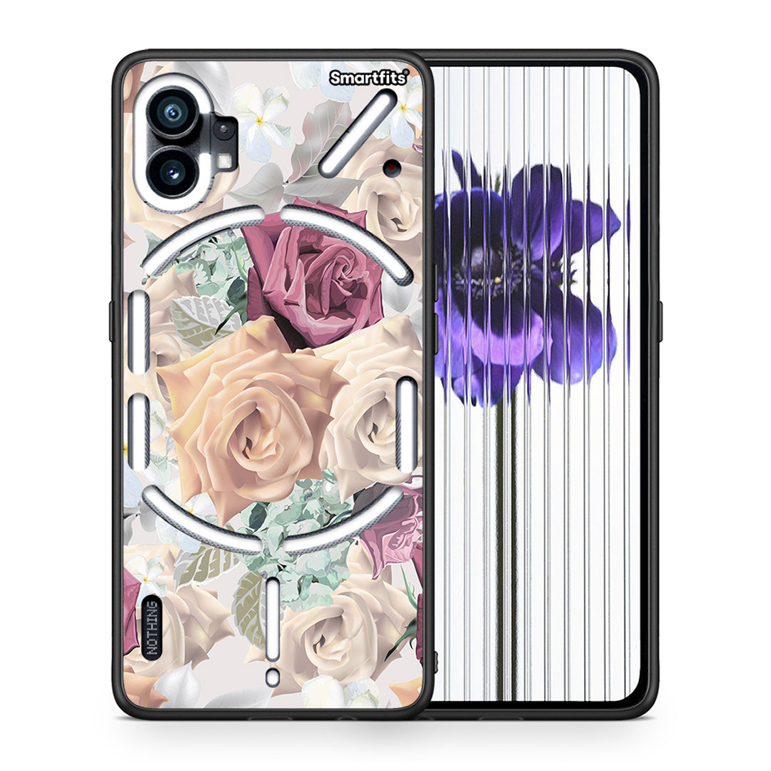 Θήκη Nothing Phone 1 Bouquet Floral από τη Smartfits με σχέδιο στο πίσω μέρος και μαύρο περίβλημα | Nothing Phone 1 Bouquet Floral case with colorful back and black bezels