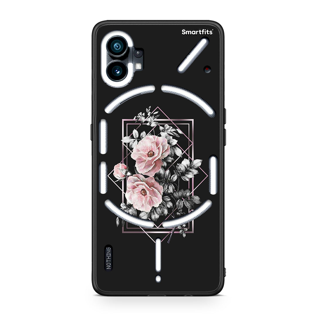 4 - Nothing Phone 1 Frame Flower case, cover, bumper