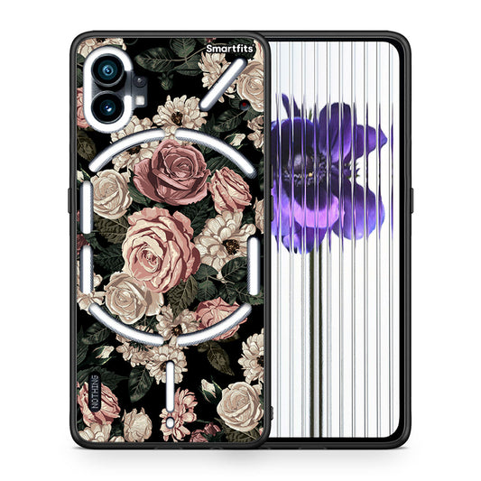 Θήκη Nothing Phone 1 Wild Roses Flower από τη Smartfits με σχέδιο στο πίσω μέρος και μαύρο περίβλημα | Nothing Phone 1 Wild Roses Flower case with colorful back and black bezels
