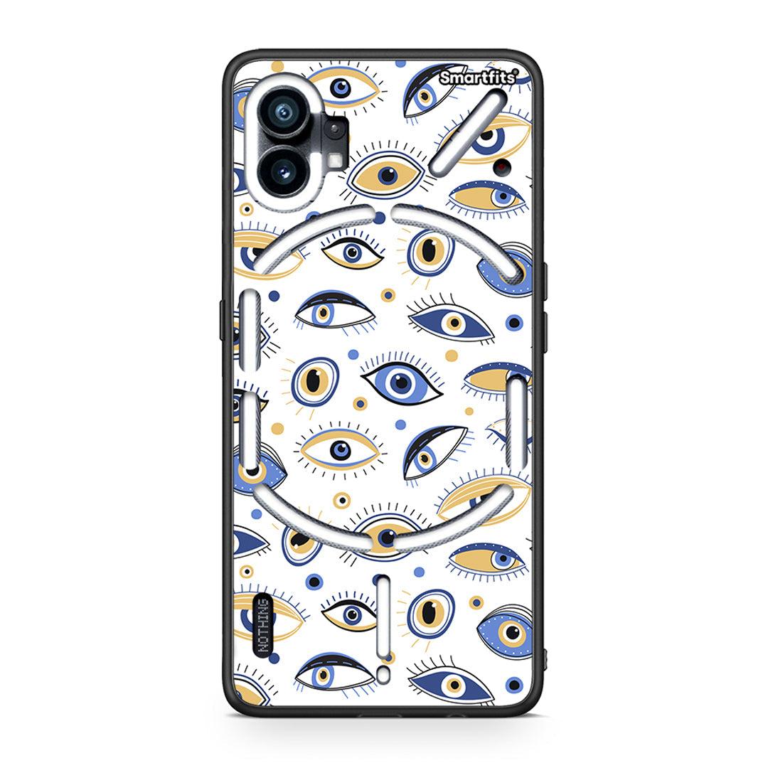 Nothing Phone 1 Ftou Ftou θήκη από τη Smartfits με σχέδιο στο πίσω μέρος και μαύρο περίβλημα | Smartphone case with colorful back and black bezels by Smartfits