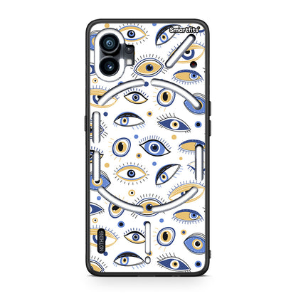 Nothing Phone 1 Ftou Ftou θήκη από τη Smartfits με σχέδιο στο πίσω μέρος και μαύρο περίβλημα | Smartphone case with colorful back and black bezels by Smartfits