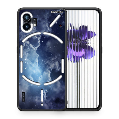 Θήκη Nothing Phone 1 Blue Sky Galaxy από τη Smartfits με σχέδιο στο πίσω μέρος και μαύρο περίβλημα | Nothing Phone 1 Blue Sky Galaxy case with colorful back and black bezels