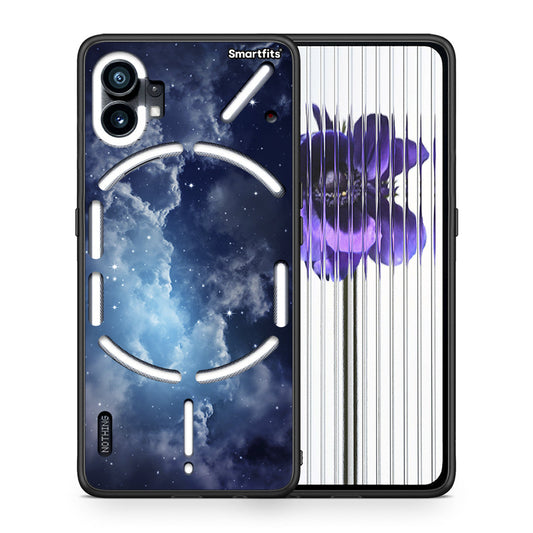 Θήκη Nothing Phone 1 Blue Sky Galaxy από τη Smartfits με σχέδιο στο πίσω μέρος και μαύρο περίβλημα | Nothing Phone 1 Blue Sky Galaxy case with colorful back and black bezels