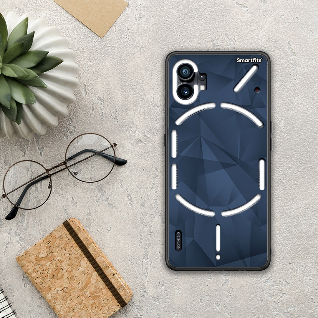 Geometric Blue Abstract - Nothing Phone 1 θήκη