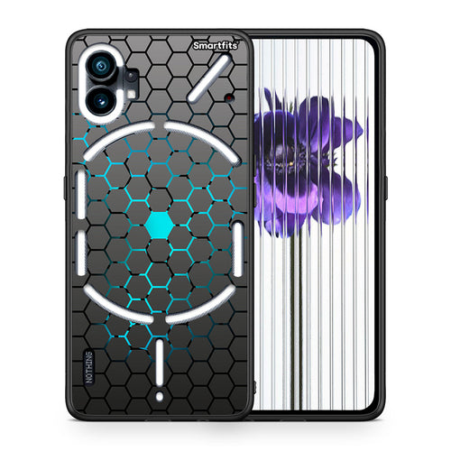 Θήκη Nothing Phone 1 Hexagonal Geometric από τη Smartfits με σχέδιο στο πίσω μέρος και μαύρο περίβλημα | Nothing Phone 1 Hexagonal Geometric case with colorful back and black bezels