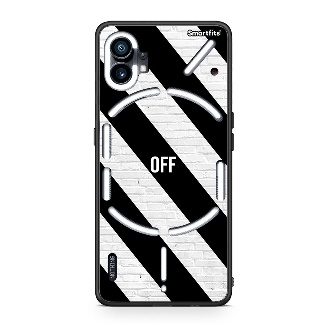 Nothing Phone 1 Get Off θήκη από τη Smartfits με σχέδιο στο πίσω μέρος και μαύρο περίβλημα | Smartphone case with colorful back and black bezels by Smartfits