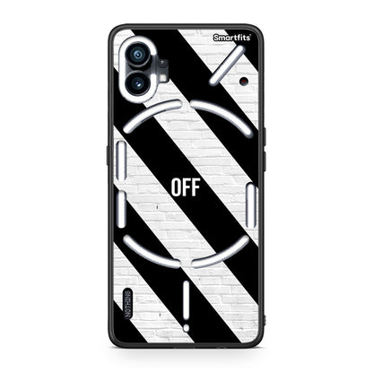 Nothing Phone 1 Get Off θήκη από τη Smartfits με σχέδιο στο πίσω μέρος και μαύρο περίβλημα | Smartphone case with colorful back and black bezels by Smartfits