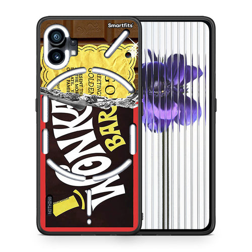 Θήκη Nothing Phone 1 Golden Ticket από τη Smartfits με σχέδιο στο πίσω μέρος και μαύρο περίβλημα | Nothing Phone 1 Golden Ticket case with colorful back and black bezels