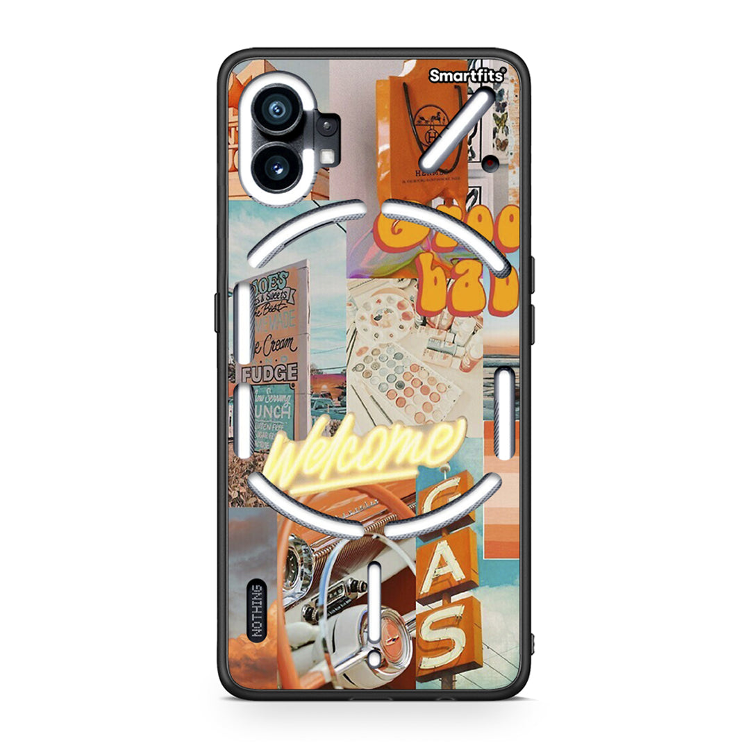 Nothing Phone 1 Groovy Babe Θήκη Αγίου Βαλεντίνου από τη Smartfits με σχέδιο στο πίσω μέρος και μαύρο περίβλημα | Smartphone case with colorful back and black bezels by Smartfits