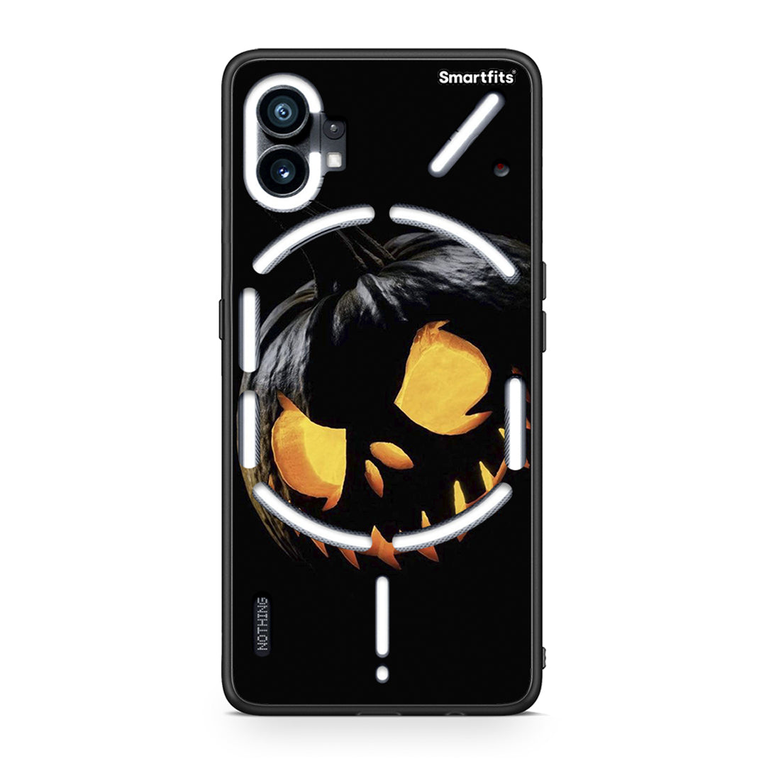 Nothing Phone 1 Halloween Scary Pumpkin Θήκη από τη Smartfits με σχέδιο στο πίσω μέρος και μαύρο περίβλημα | Smartphone case with colorful back and black bezels by Smartfits