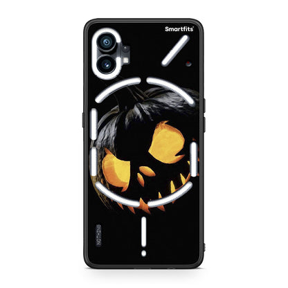 Nothing Phone 1 Halloween Scary Pumpkin Θήκη από τη Smartfits με σχέδιο στο πίσω μέρος και μαύρο περίβλημα | Smartphone case with colorful back and black bezels by Smartfits