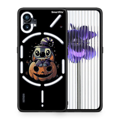 Θήκη Nothing Phone 1 Halloween Stitch από τη Smartfits με σχέδιο στο πίσω μέρος και μαύρο περίβλημα | Nothing Phone 1 Halloween Stitch case with colorful back and black bezels